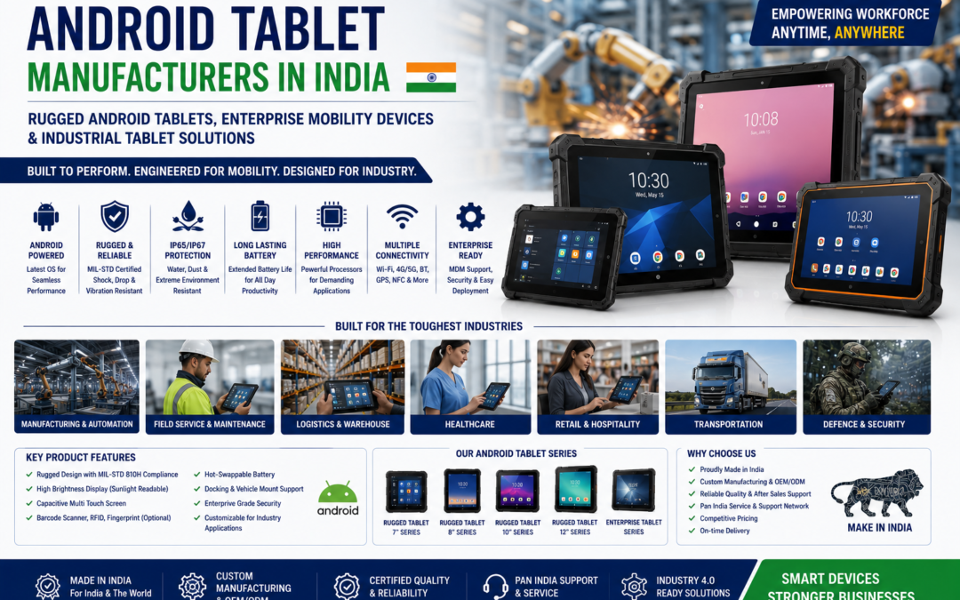 Android Tablet Manufacturers in India – Rugged Android Tablets, Enterprise Mobility Devices & Industrial Tablet Solutions