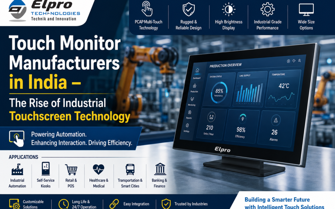 Touch Monitor Manufacturers in India – The Rise of Industrial Touchscreen Technology